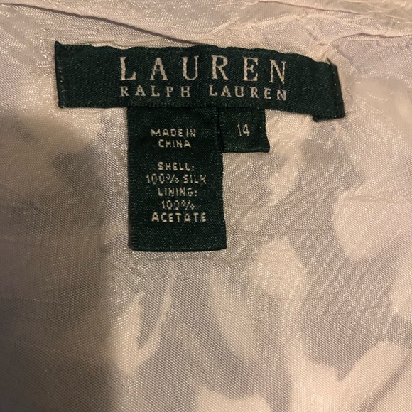 LAUREN RALPH LAUREN FLORAL/PAISLEY BLACK & WHITE SILK SKIRT. SIZE:(14) - Picture 7 of 10